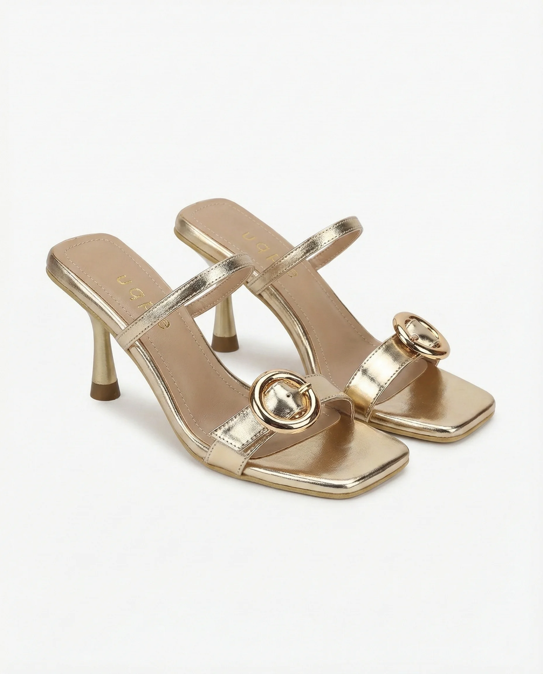 Talya Gold Halka Tokalı Kadeh Topuklu Terlik