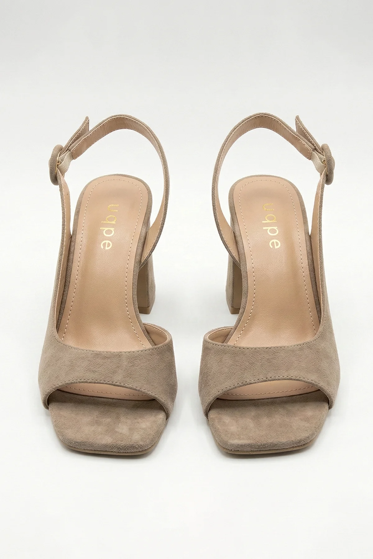 Doria Küt Burunlu Topuklu Sandalet - VİZON SÜET