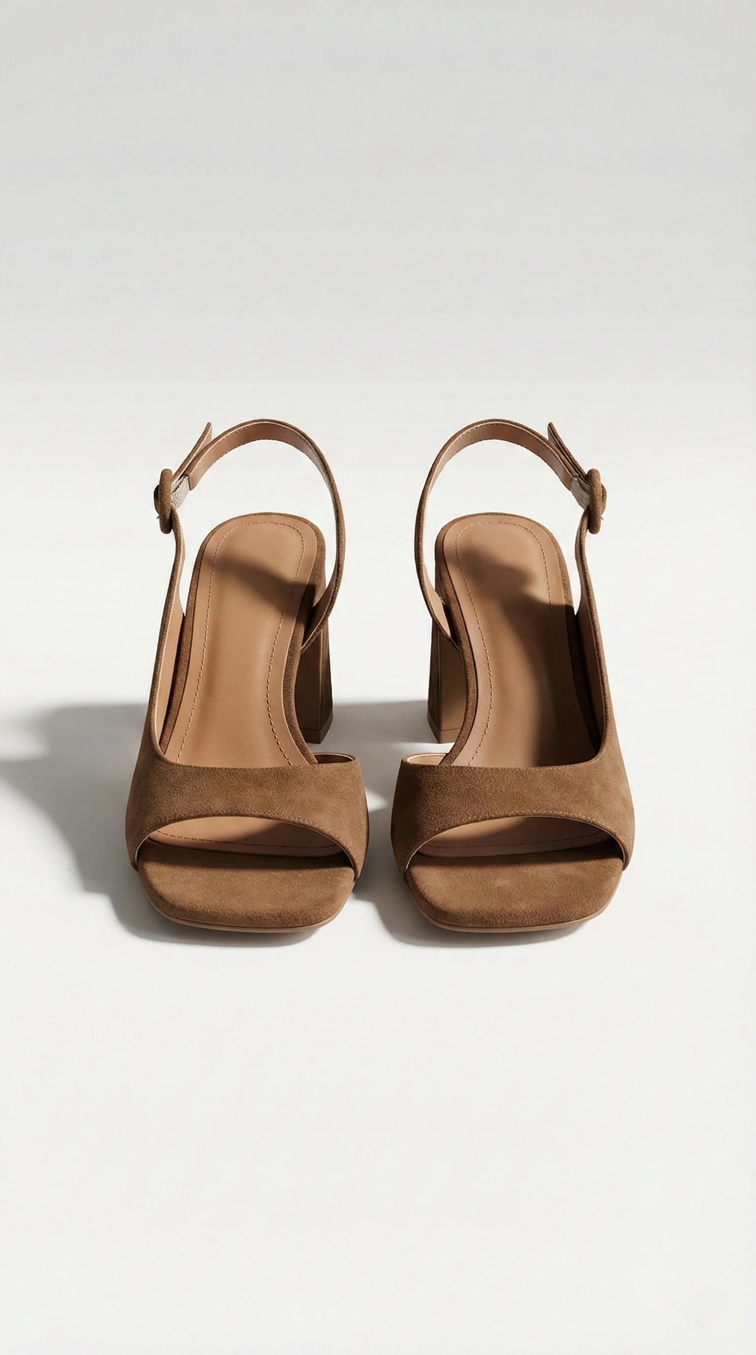 Doria Küt Burunlu Topuklu Sandalet - TABA SÜET