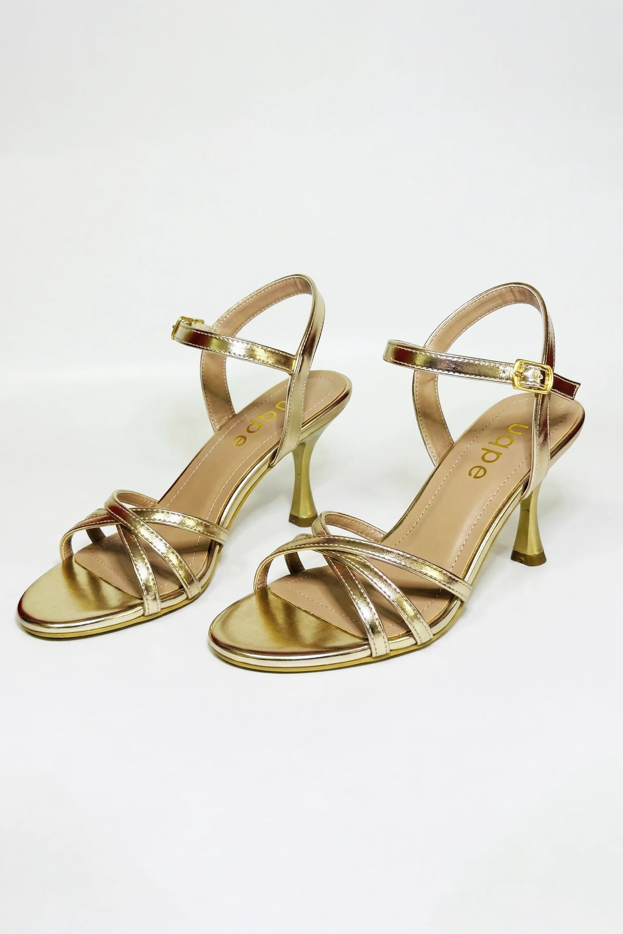 Kelly İnce Çapraz Bantlı Kadeh Kadın Topuklu Sandalet