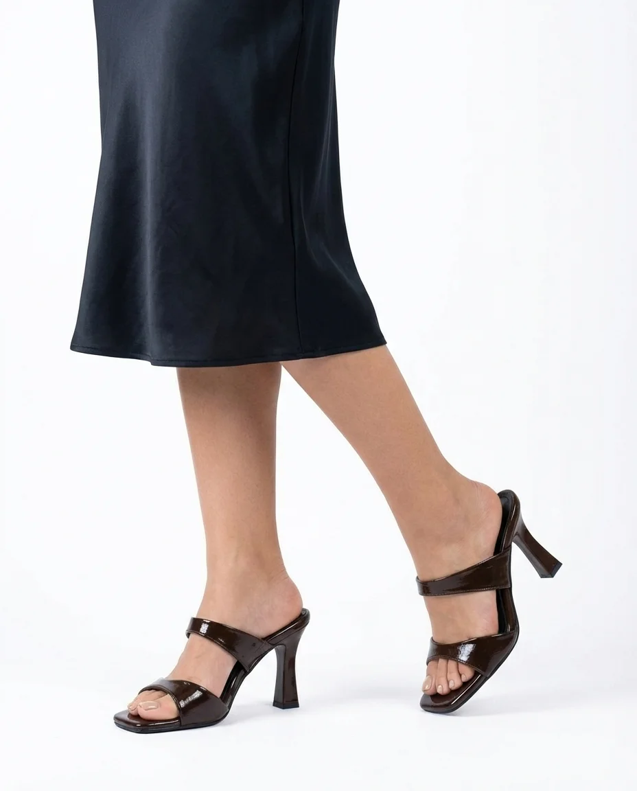 Marine Serisi Özel Dokulu Kadın Ayakkabı - KAHVE KIRIŞIK