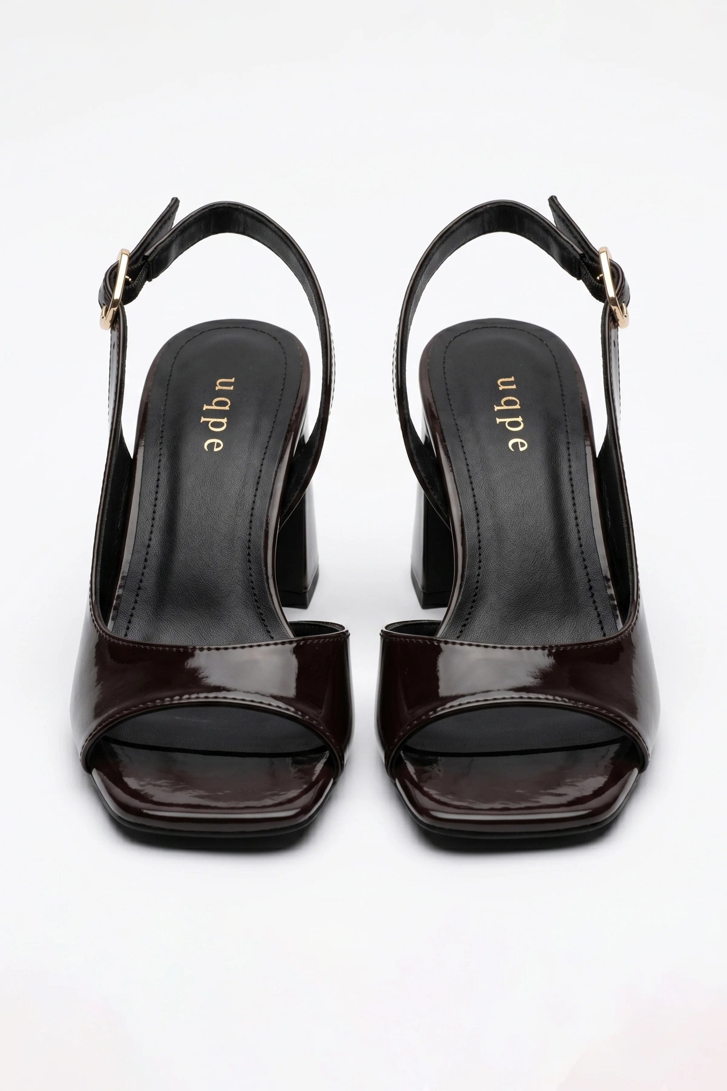 Doria Küt Burunlu Topuklu Sandalet - KAHVE RUGAN