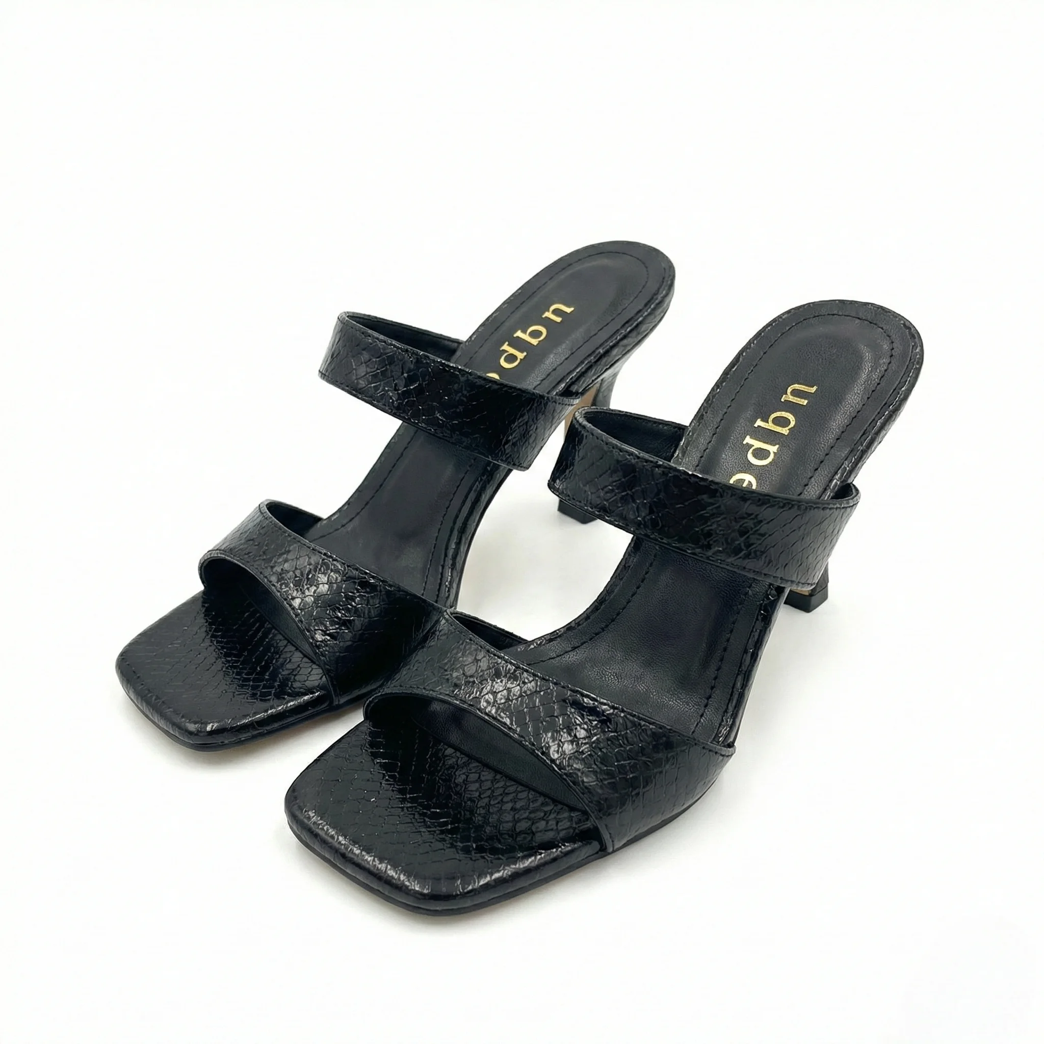 Marine Serisi Özel Dokulu Kadın Ayakkabı - SİYAH YILAN